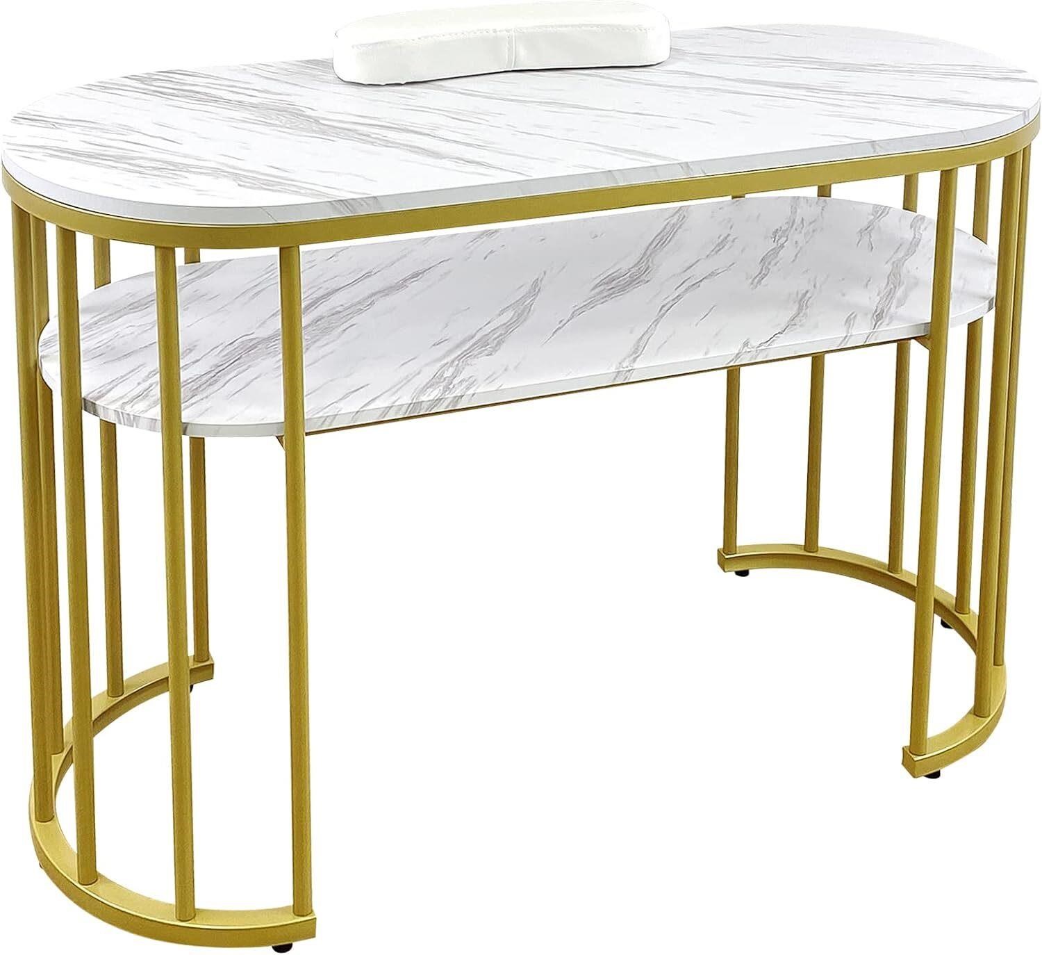 Lorvain Manicure Table  Marbling  White