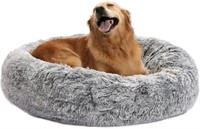 ONEJU Donut Pet Dog Bed, Calming, washable & Anti