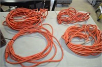 BOX LOT -- 4 EXTENSION CORDS -- VARIOUS LENGTHS