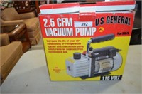 U S GENERAL VACUUM PUMP, 2.5 CFM