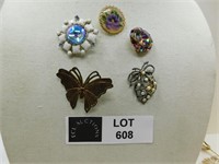 5 VINTAGE BROACHES