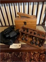 Pipe Collection, Shoeshine Box, Tasco Binoculars