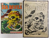 Sea Devils 16 & Cover Art Photostat Howard Purcell
