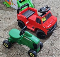 Tractor and electric truck with charger