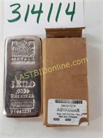 1 Kilo .999 Silver Bar (1000 grams)