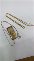 Lot of marked sterling & 14kt gold fill necklace