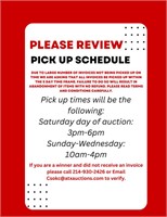 Revised Pick up policy