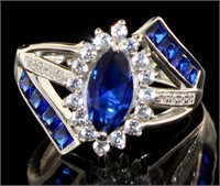 Marquise Cut 3.30 ct Sapphire Cocktail Ring