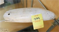 ANTIQUE SPERM WHALE TOOTH IVORY SCRIMSHAW 7"