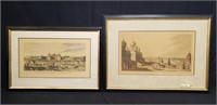 Pair of etchings, in bundle