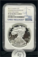 2017 S Proof American Silver Eagle Ultra Cameo $1