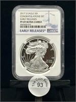 2017 S Proof American Silver Eagle Ultra Cameo $1