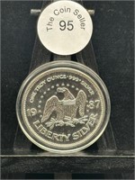 1987 One Ounce Silver Round Liberty Bell