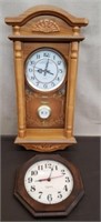 Pair of Battery Wall Clocks. Both Work. Large One