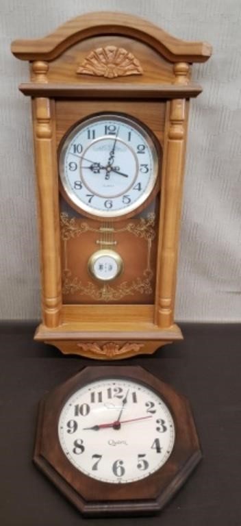 Pair of Battery Wall Clocks. Both Work. Large One