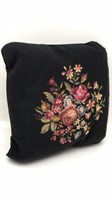 Black Needlepoint Pillow