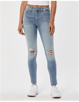 Size 34 HIGH-RISE RIPPED LIGHT WASH SUPER SKINNY