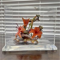 Boehm Porcelain Lillies w/ Hummingbird