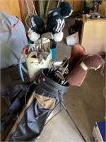 Collection of golf clubs
