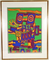 JACQUES SOISSON ABSTRACT FIGURE SERIGRAPH