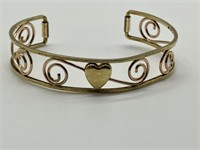 Krementz Vintage Gold Tone Cuff Bracelet