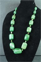 Green Stone Statement Necklace