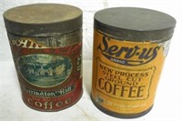 Pair of Vintage Coffee Cans