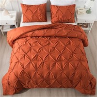 Andency Burnt Orange Comforter Queen