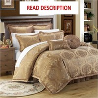 Chic Home 9 Pc Comforter Set  King  Gold
