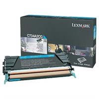 Lexmark Cyan Toner Cartridge C734A2CG