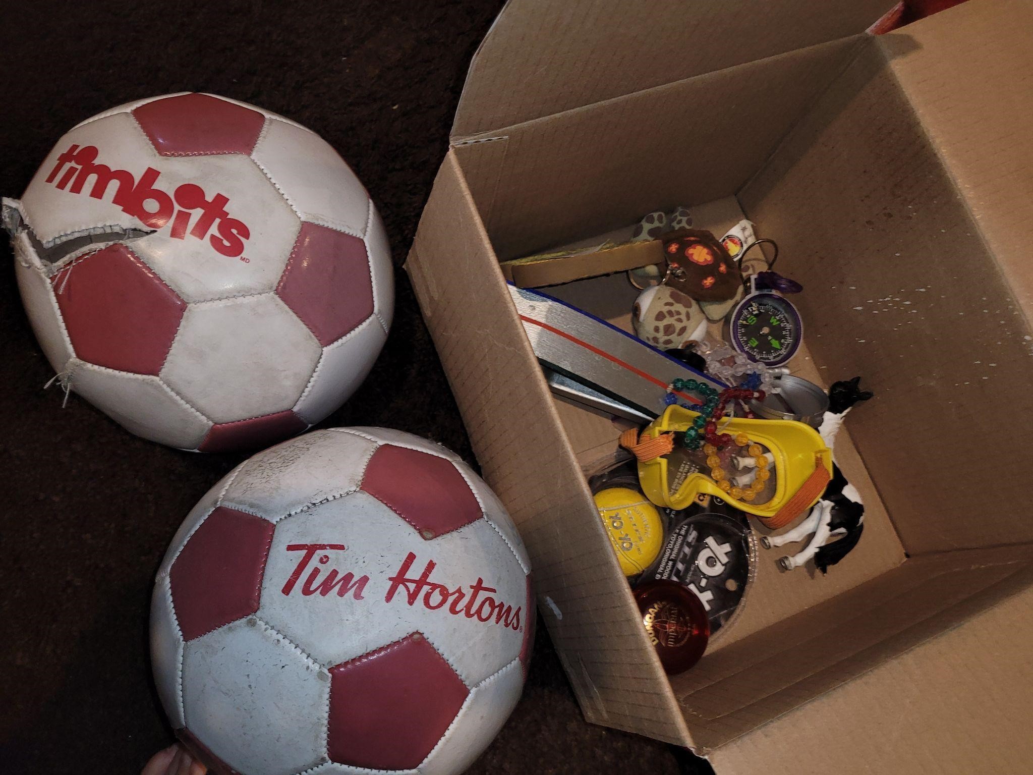 Kids toys and soccer balls