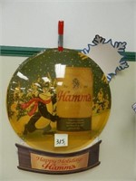 Hamm's Snow Globe "Happy Holidays" Adv. Sign