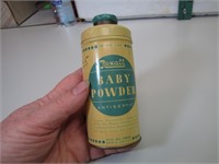Vintage Rexall Baby Powder Tin 4 oz (4&3/4")
