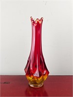 MCM Red & Orange Kanawha Swung Vase