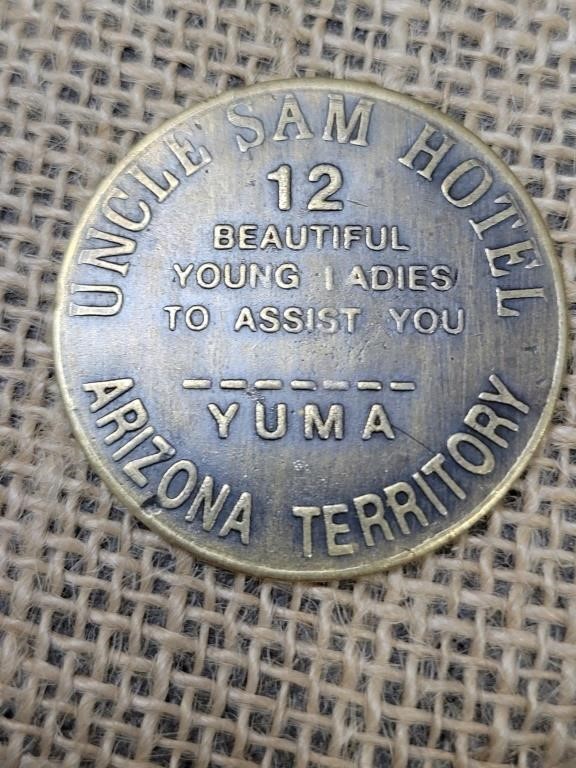Uncle Sam Hotel/Brothel Yuma AZ Territory Token