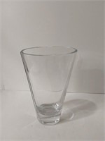 Heavy Handmade Glass Vase Made In Poland U7A