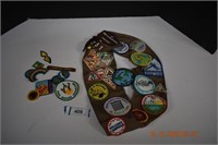 Girl Scout Sash w/Patches & More Patches