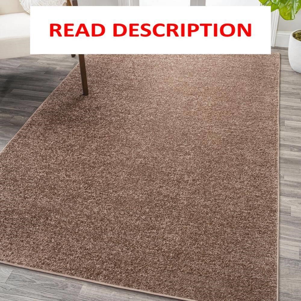 Haze Solid Low-Pile Brown 8 ft. X 10 ft. Rug