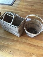 WICKER BASKET, AND WICKER BOX BASKET