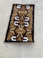 BROWN   TAN WHITE RUG- 2,3FT X 3,3FT