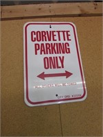 corvette parking only sign