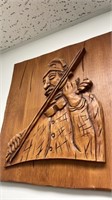 Vintage Wood Violin Player wall hanging