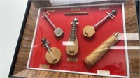 Asian Instrument Shadow Box display