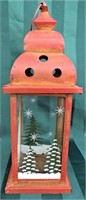 CHRISTMAS THEMED HANGING CANDLE LANTERN