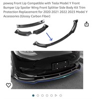 powoq Front Lip Compatible with Tesla Model Y Fro