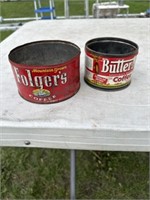 Vintage coffee cans