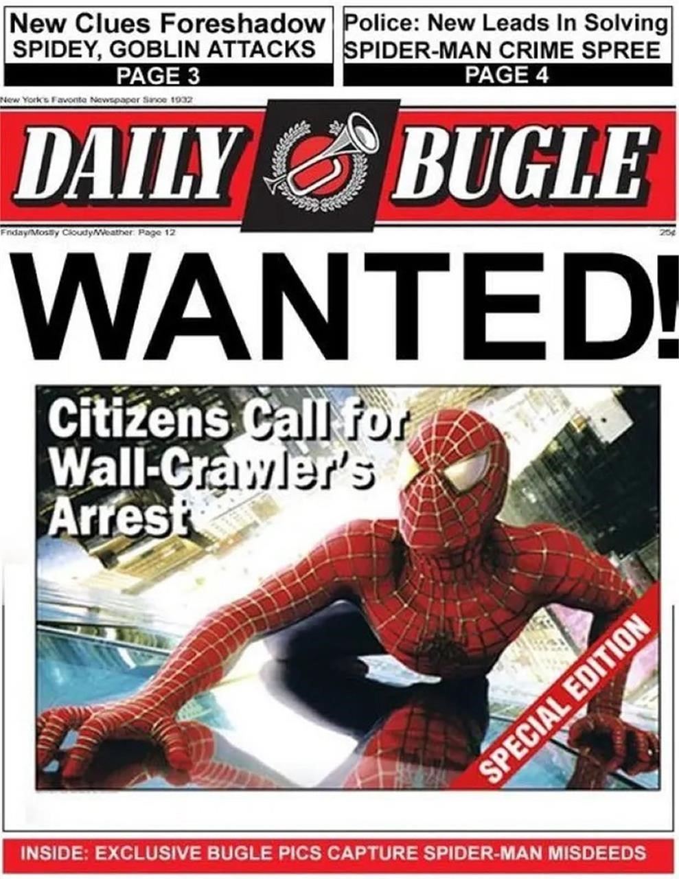 Marvel Comics DAILY BUGLE  Print      REPRINT