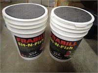 (2) Frabill Sit-N-fish Buckets