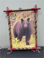 Native American Handmade Dreamcatcher Bear Print