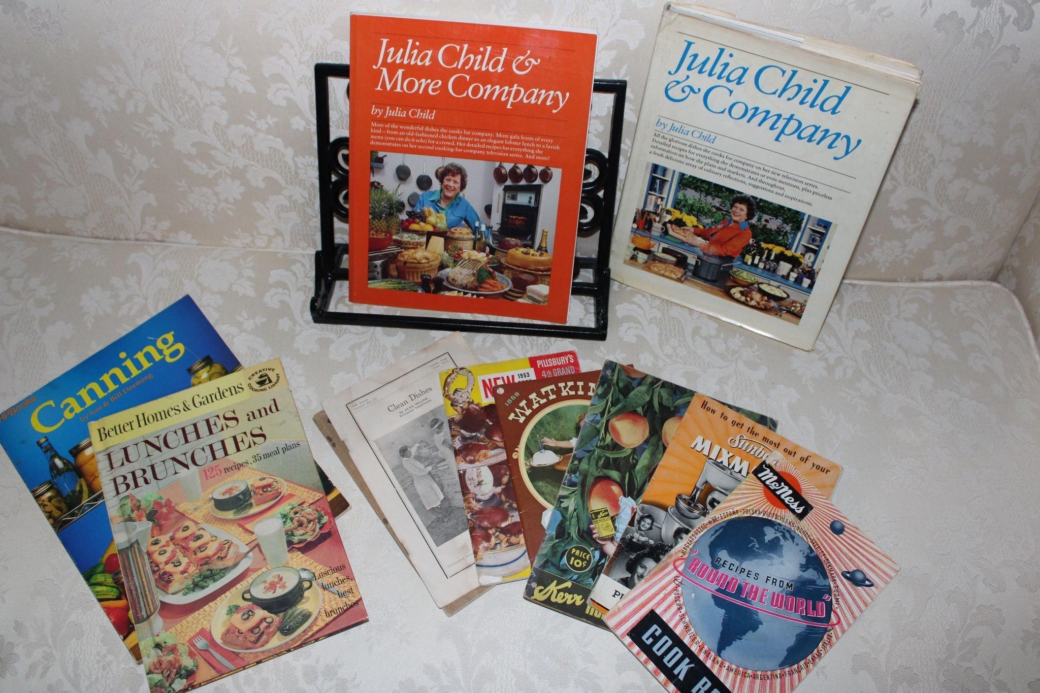 Vintage Kitchen Books & Pamphlets & Cookbook stand
